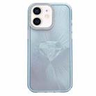 For iPhone 11 Diamond Texture TPU Hybrid PC IMD Phone Case(Blue) - 1