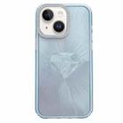 For iPhone 13 Diamond Texture TPU Hybrid PC IMD Phone Case(Blue) - 1