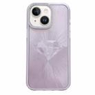 For iPhone 14 Diamond Texture TPU Hybrid PC IMD Phone Case(Purple) - 1