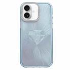 For iPhone 16 Diamond Texture TPU Hybrid PC IMD Phone Case(Blue) - 1