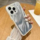 For iPhone 12 Pro Quicksand Texture Glitter TPU Hybrid PC Phone Case(White) - 2