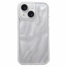 For iPhone 14 Quicksand Texture Glitter TPU Hybrid PC Phone Case(White) - 1