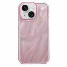 For iPhone 15 Quicksand Texture Glitter TPU Hybrid PC Phone Case(Pink) - 1