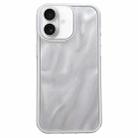 For iPhone 16 Quicksand Texture Glitter TPU Hybrid PC Phone Case(White) - 1