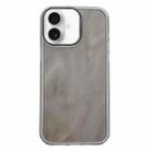 For iPhone 16 Plus Quicksand Texture Glitter TPU Hybrid PC Phone Case(Black) - 1