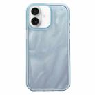 For iPhone 16 Plus Quicksand Texture Glitter TPU Hybrid PC Phone Case(Blue) - 1