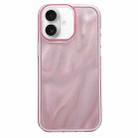 For iPhone 16 Plus Quicksand Texture Glitter TPU Hybrid PC Phone Case(Pink) - 1