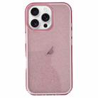 For iPhone 11 Pro Max IMD 3 in 1 Glitter TPU Hybrid PC Phone Case(Pink) - 1