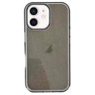 For iPhone 12 IMD 3 in 1 Glitter TPU Hybrid PC Phone Case(Black) - 1