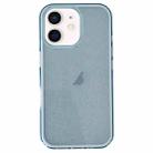 For iPhone 12 IMD 3 in 1 Glitter TPU Hybrid PC Phone Case(Blue) - 1