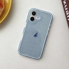 For iPhone 12 IMD 3 in 1 Glitter TPU Hybrid PC Phone Case(Blue) - 2