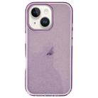 For iPhone 13 IMD 3 in 1 Glitter TPU Hybrid PC Phone Case(Purple) - 1