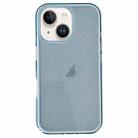 For iPhone 13 IMD 3 in 1 Glitter TPU Hybrid PC Phone Case(Blue) - 1