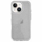 For iPhone 13 IMD 3 in 1 Glitter TPU Hybrid PC Phone Case(White) - 1