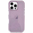 For iPhone 13 Pro Max IMD 3 in 1 Glitter TPU Hybrid PC Phone Case(Purple) - 1