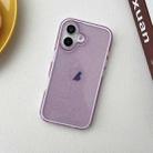 For iPhone 13 Pro Max IMD 3 in 1 Glitter TPU Hybrid PC Phone Case(Purple) - 2