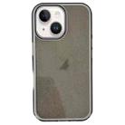 For iPhone 15 IMD 3 in 1 Glitter TPU Hybrid PC Phone Case(Black) - 1