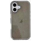 For iPhone 16 IMD 3 in 1 Glitter TPU Hybrid PC Phone Case(Black) - 1