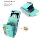 For Samsung Galaxy Z Flip5 POLA Litchi Texture Love Buckle Multi-Card Slots Zipper Wallet Phone Case(Blue) - 3