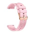 For Huawei Watch GT5 41mm Solid Color Rose Gold Buckle 18mm Silicone Watch Band(Pink) - 2