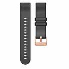 For Huawei Watch GT5 41mm Solid Color Rose Gold Buckle 18mm Silicone Watch Band(Black) - 3