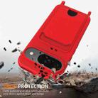 For Google Pixel 9 Integrated Card Bag Solid Color Liquid Silicone Phone Case with Lanyard(Red) - 2