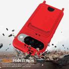 For Google Pixel 10 Integrated Card Bag Solid Color Liquid Silicone Phone Case with Lanyard(Red) - 2