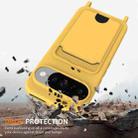 For Google Pixel 10 Integrated Card Bag Solid Color Liquid Silicone Phone Case with Lanyard(Yellow) - 2
