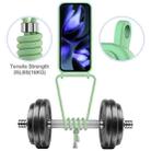 For Google Pixel 10 Pro Integrated Card Bag Solid Color Liquid Silicone Phone Case with Lanyard(Green) - 3