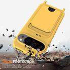 For Google Pixel 10 Pro XL Integrated Card Bag Solid Color Liquid Silicone Phone Case with Lanyard(Yellow) - 2