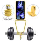 For Google Pixel 10 Pro XL Integrated Card Bag Solid Color Liquid Silicone Phone Case with Lanyard(Yellow) - 3