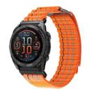 For Garmin 26mm Dual Sections Sports Style Nylon Loop Hook and Loop Fastener Watch Band(Orange) - 1