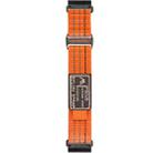 For Garmin 26mm Dual Sections Sports Style Nylon Loop Hook and Loop Fastener Watch Band(Orange) - 3