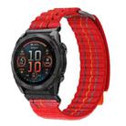 For Garmin 26mm Dual Sections Sports Style Nylon Loop Hook and Loop Fastener Watch Band(Red) - 1