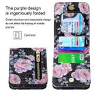 For Samsung Galaxy Z Flip5 POLA Rose Pattern Multi-Card Slots Zipper Wallet Phone Case(Black) - 3