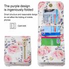 For Samsung Galaxy Z Flip4 POLA Rose Pattern Multi-Card Slots Zipper Wallet Phone Case(White) - 3