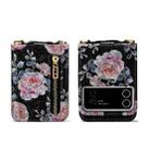 For Samsung Galaxy Z Flip4 POLA Rose Pattern Multi-Card Slots Zipper Wallet Phone Case(Black) - 2