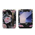 For Samsung Galaxy Z Flip6 POLA Rose Pattern Multi-Card Slots Zipper Wallet Phone Case(Black) - 2