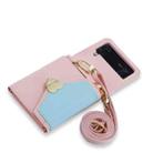 For Samsung Galaxy Z Flip3 5G POLA Color Block Love Buckle Multi-Card Slots Wallet Phone Case(Pink) - 2
