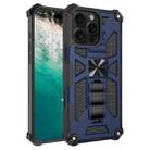 For iPhone 16 Pro Max Armor Shockproof TPU Hybrid PC Magnetic Phone Case with Holder(Blue) - 1