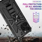 For iPhone 16 Pro Armor Shockproof TPU Hybrid PC Magnetic Phone Case with Holder(Gold) - 3