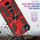 For iPhone 16e Armor Shockproof TPU Hybrid PC Magnetic Phone Case with Holder(Red) - 3