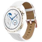 For Huawei Watch GT5 41mm Rose Gold Buckle Leather Watch Band(White) - 1