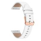 For Huawei Watch GT5 41mm Rose Gold Buckle Leather Watch Band(White) - 2