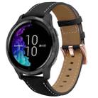 For Huawei Watch GT5 41mm Rose Gold Buckle Leather Watch Band(Black) - 1