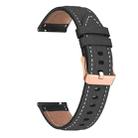 For Huawei Watch GT5 41mm Rose Gold Buckle Leather Watch Band(Black) - 2