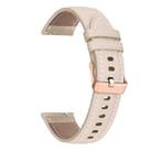 For Huawei Watch GT5 41mm Rose Gold Buckle Leather Watch Band(Apricot) - 2