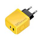 M167 PD 20W Type-C and USB QC 3.0 Fast Charger, Specification:EU Plug(Yellow) - 1