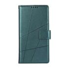 For Xiaomi 14T PU Genuine Leather Texture Embossed Line Phone Case(Green) - 2