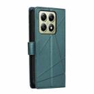 For Xiaomi 14T PU Genuine Leather Texture Embossed Line Phone Case(Green) - 3